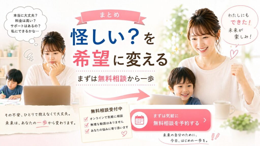 まとめ：怪しい？を「希望」に変える最初の一歩を踏み出そう
