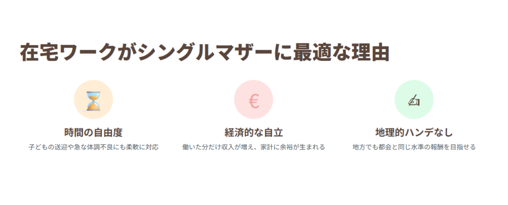 在宅ワークがシングルマザーに最適な理由