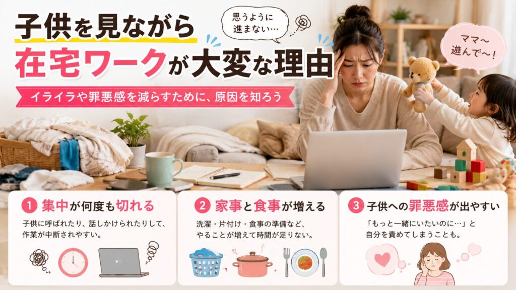 子供を見ながら在宅ワークが大変な理由