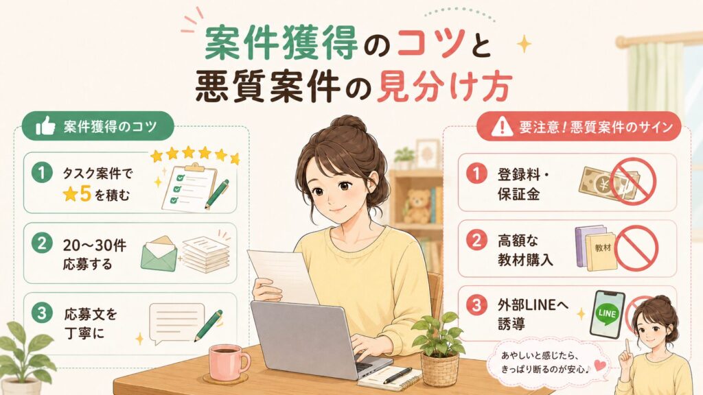 案件獲得のコツと悪質案件の見分け方